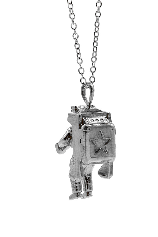 Spaceman Pendant with Diamond